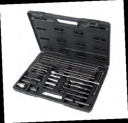 Szerszámkészlet törött és sérült izzítógyertya szereléséhez