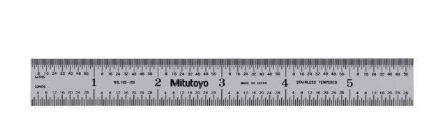 Acélvonalzó, széles merev kivitel Mitutoyo